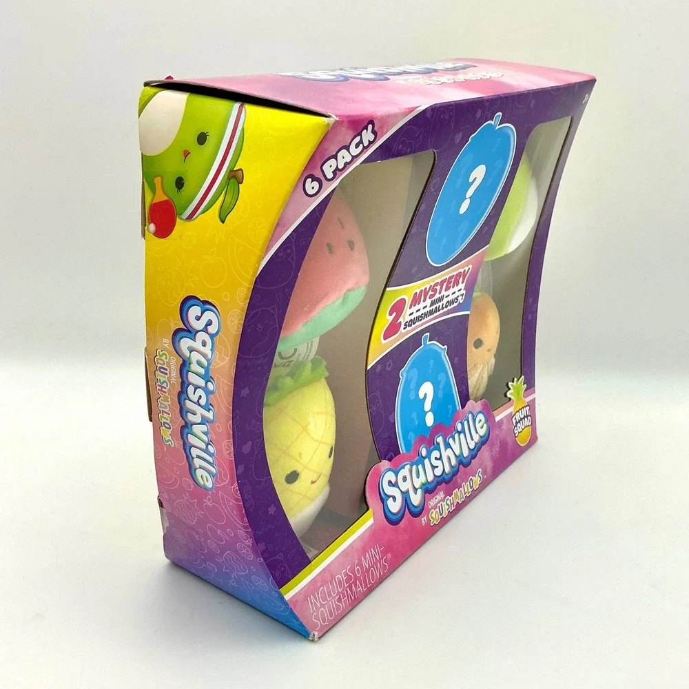 NEW! Squishville by Squishmallows Fruit Squad 6‎ Pack Mini Plush Toys Mystery